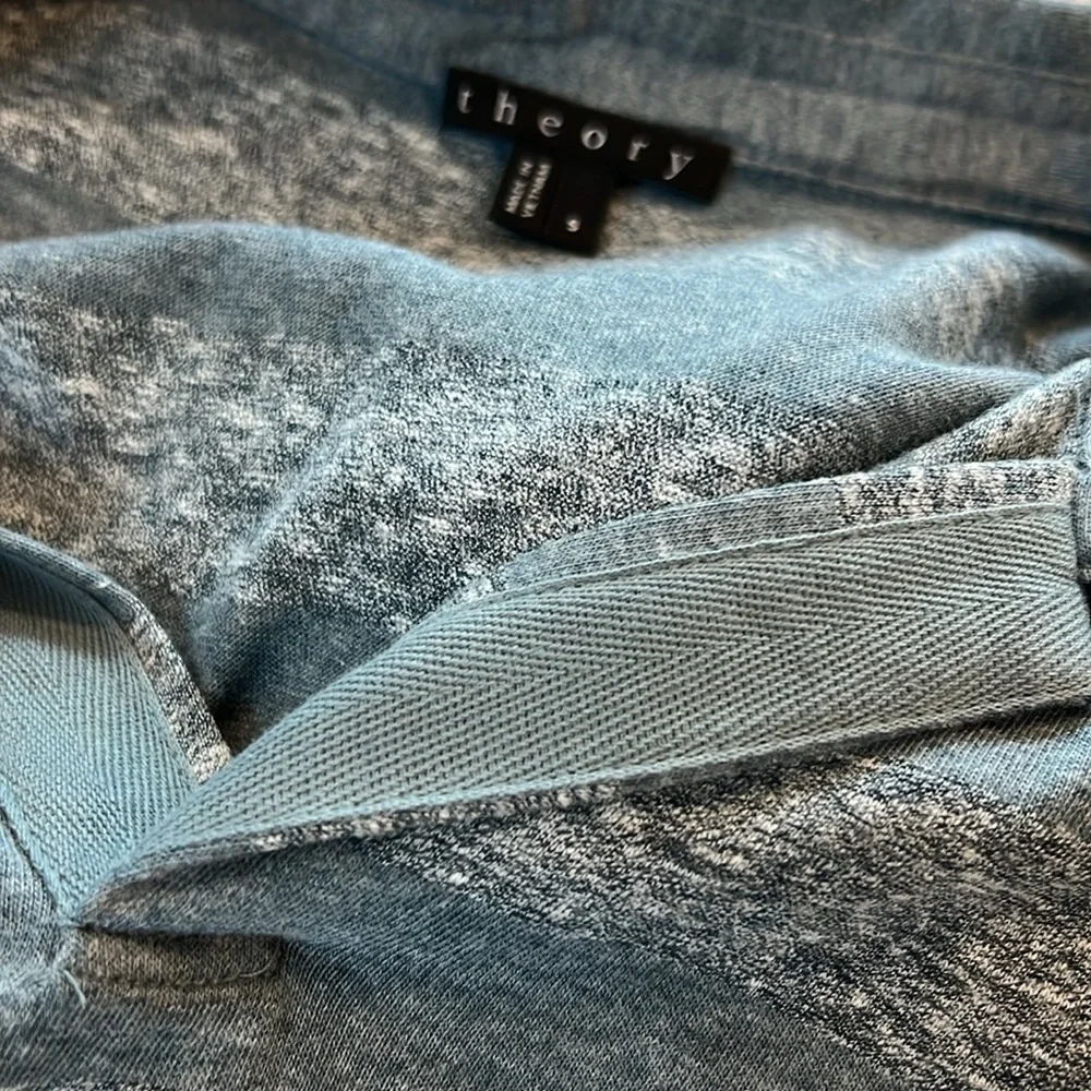 Theory Striped Polo Collar Tee Shirt - Size Small - Picture 5 of 5